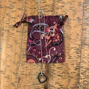 Brighton. Reversible heart. Silver chain